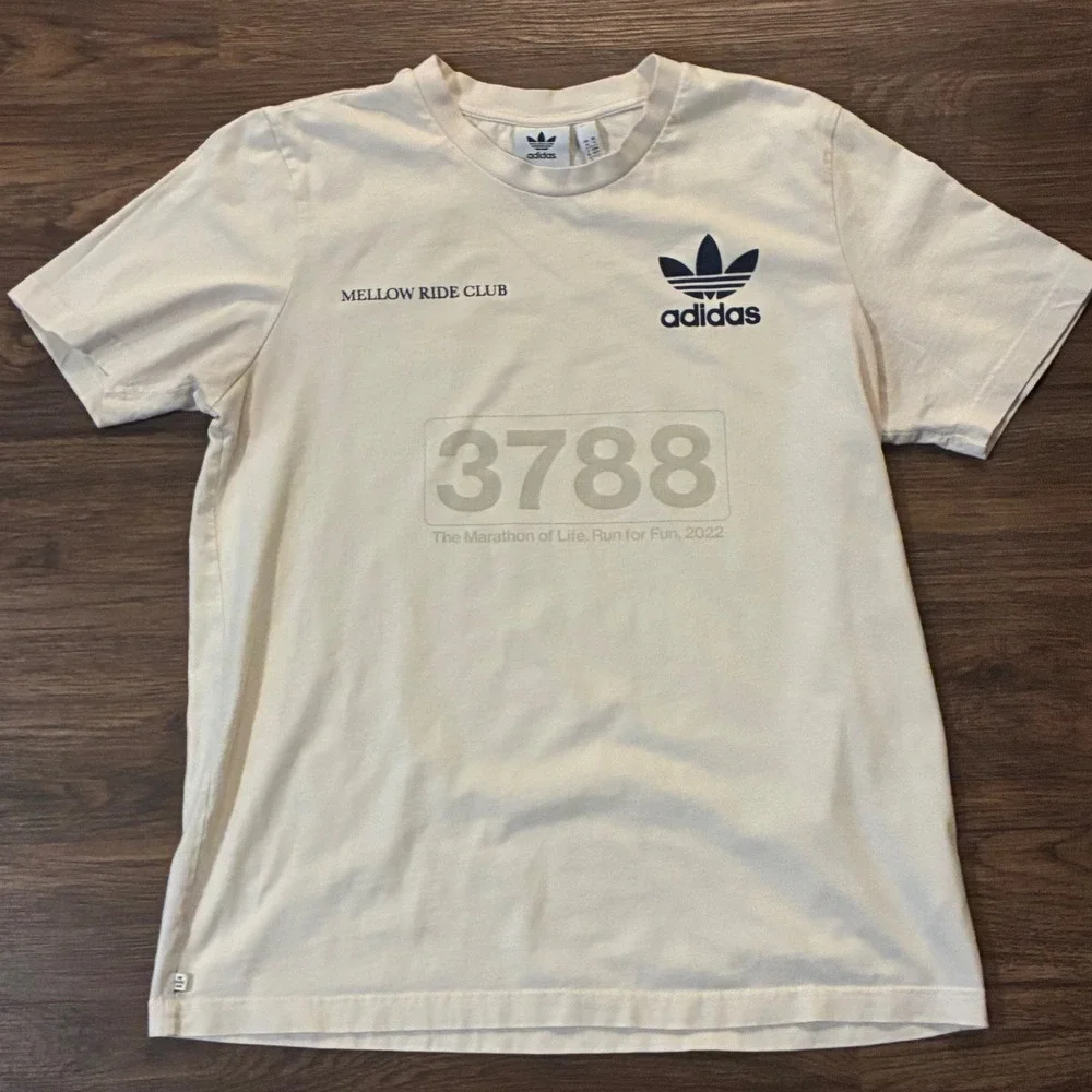 Adidas Men's Mellow Ride Club T-Shirt in Wonder White sz M trefoil MRC‎ rarw